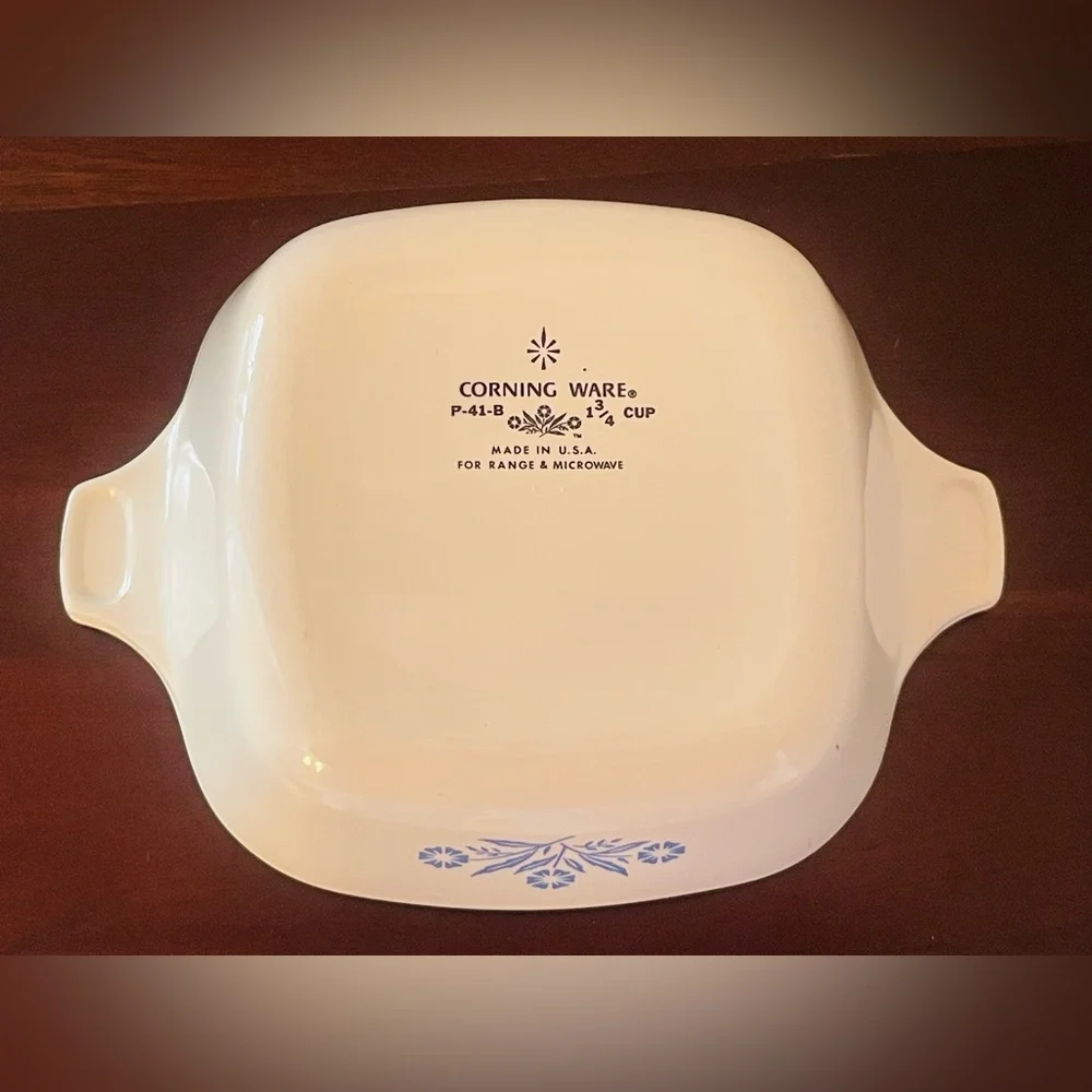 Vintage CorningWare Blue Cornflower P-41-B 1¾ Petite Pan Set:3 Casserole Dishes